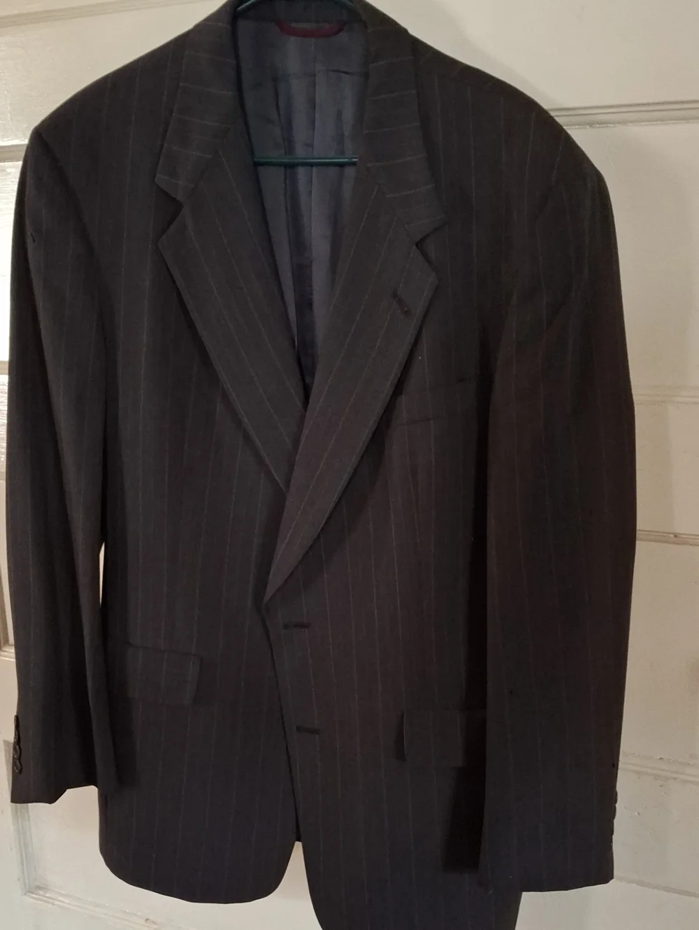 Hart Schaffner Marx Men's Dark Gray Pinstripe Suit Jacket